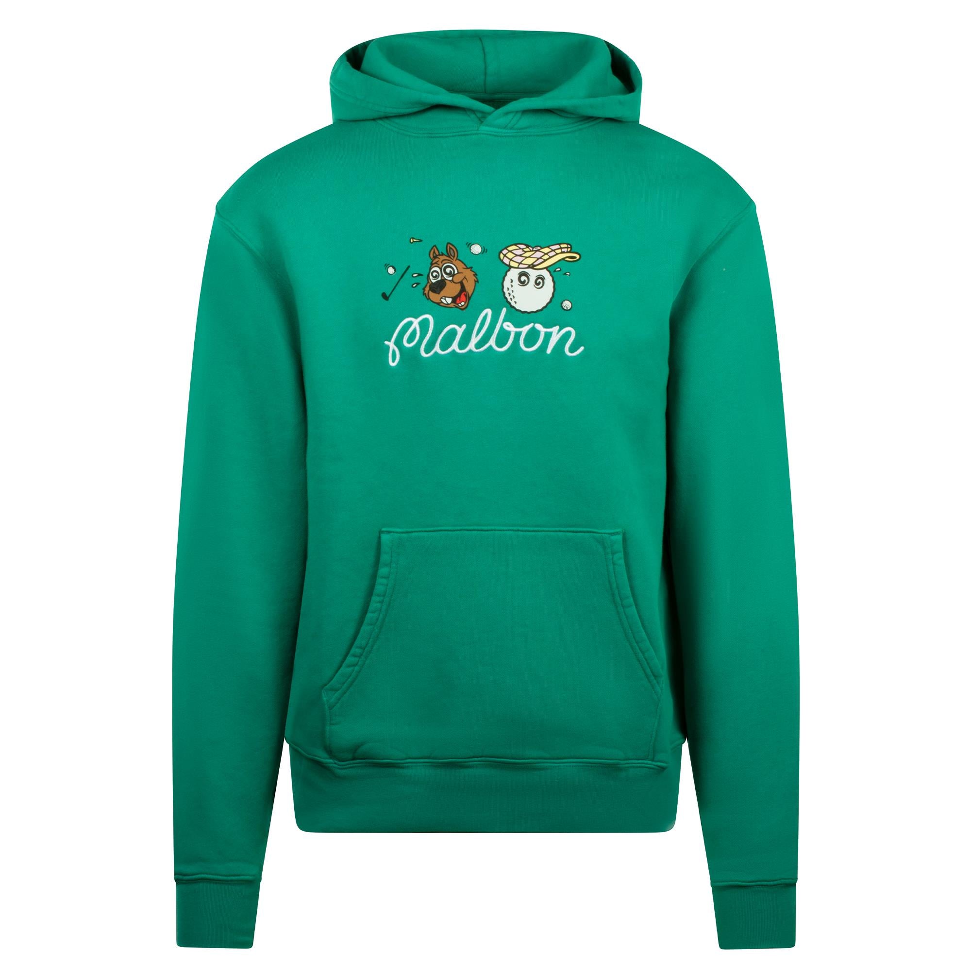 Malbon Two Man Scramble Mens Hoodie Blue Green
